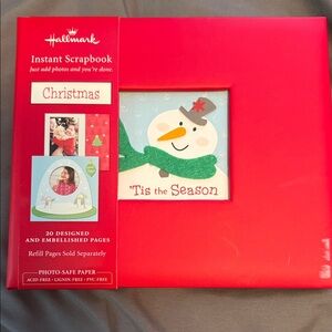 Hallmark Festive Red Scrapbook with Snowman